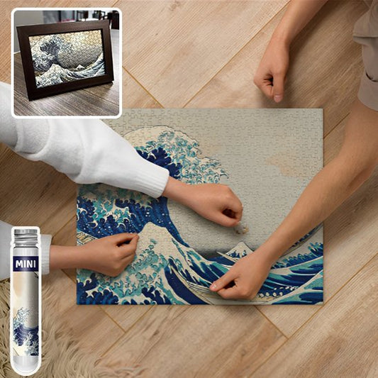 Puzzle enfant • micro puzzle 150 pièces Hokusai tube