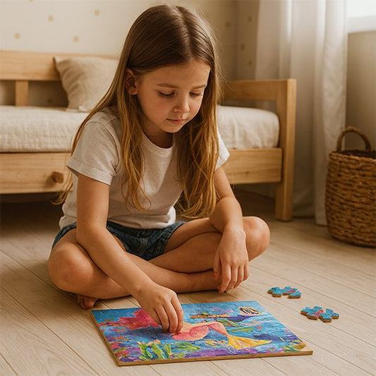 Puzzle enfant • puzzle 60 pièces enfant boîte métal véhicules animaux
