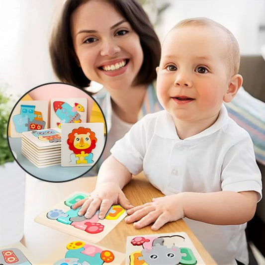 Puzzle enfant • puzzle bois Montessori 3–6 ans animaux 10,7 cm