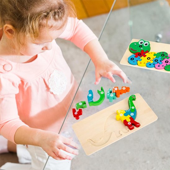 Puzzle enfant • puzzle éducatif dinosaure format voyage enfant