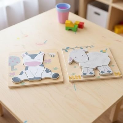 Puzzle enfant • puzzle éducatif ferme sans écran voyage enfant