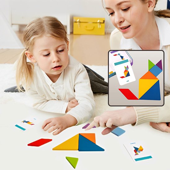 Puzzle enfant Tangram Montessori.