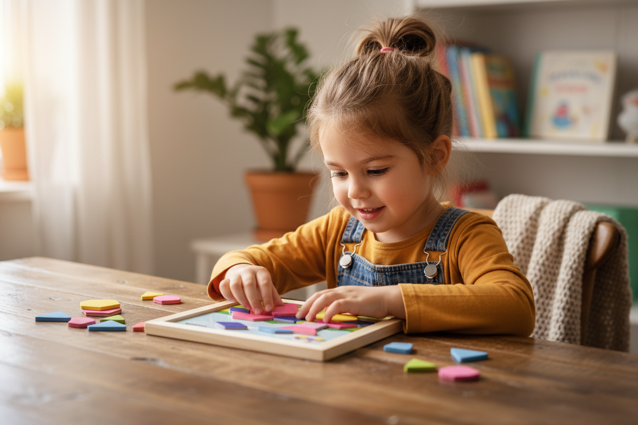 Puzzle Magnétique EVA - Enfant concentration