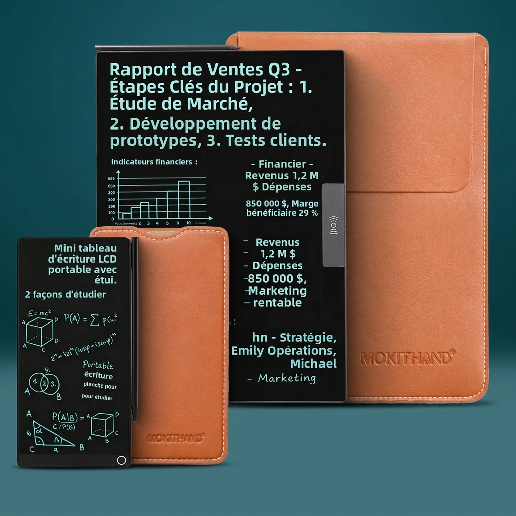 tablette d'écriture LCD plein écran réutilisable pour enfant