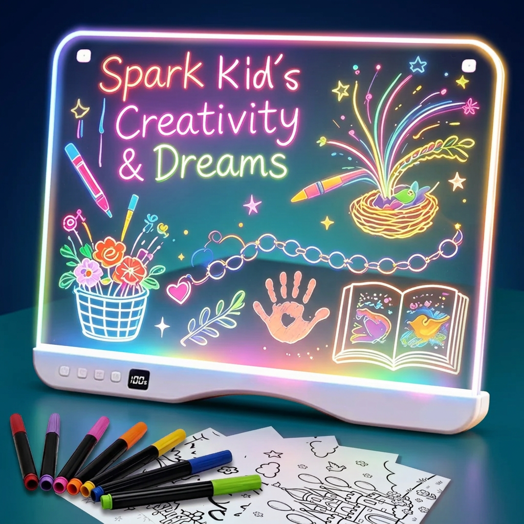 Tableau à dessin lumineux pour enfants rechargeable