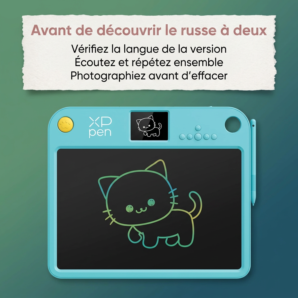 tablette de dessin XPP en rose et bleu