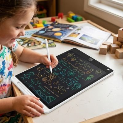 Tablette d'écriture • tablette d’écriture LCD 12 pouces enfant écran couleur verrou anti effacement