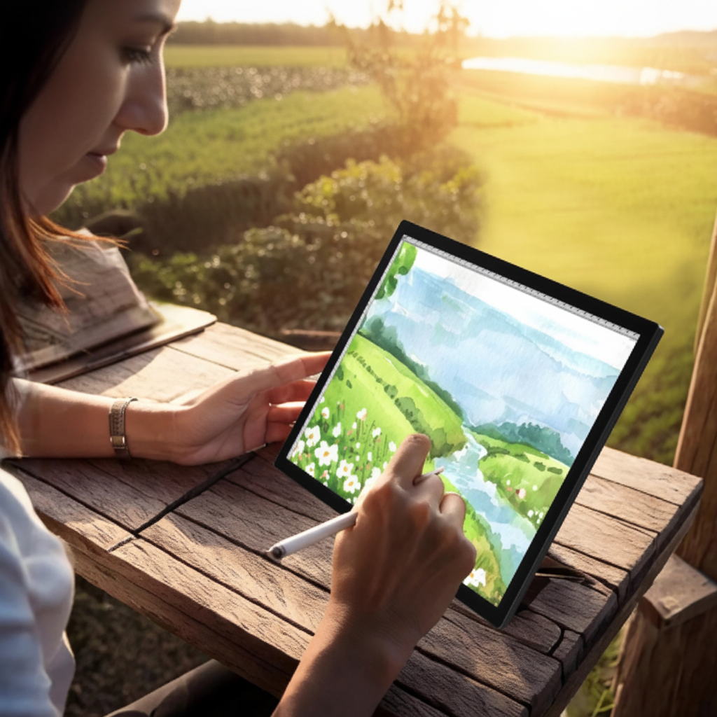 Tablette lumineuse LED A3 portable utilisation extérieur dessin aquarelle - ultra-mince rechargeable