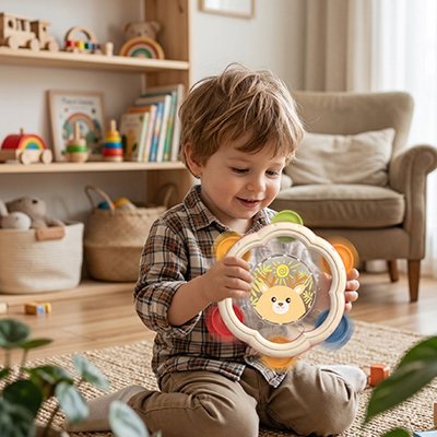 Tambourin • jeu musical sans écran coordination œil‑main