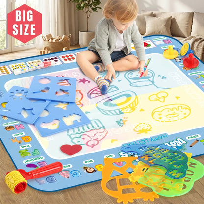 tapis de dessin à l’eau 100×80 Montessori réutilisable sans taches