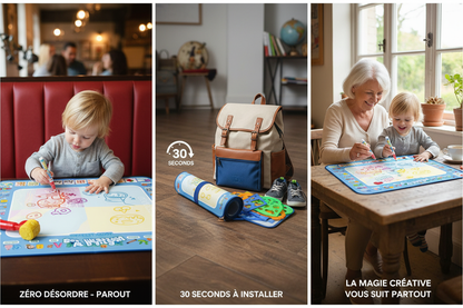 tableau de peinture à l’eau pliable voyage avec stylos magiques
