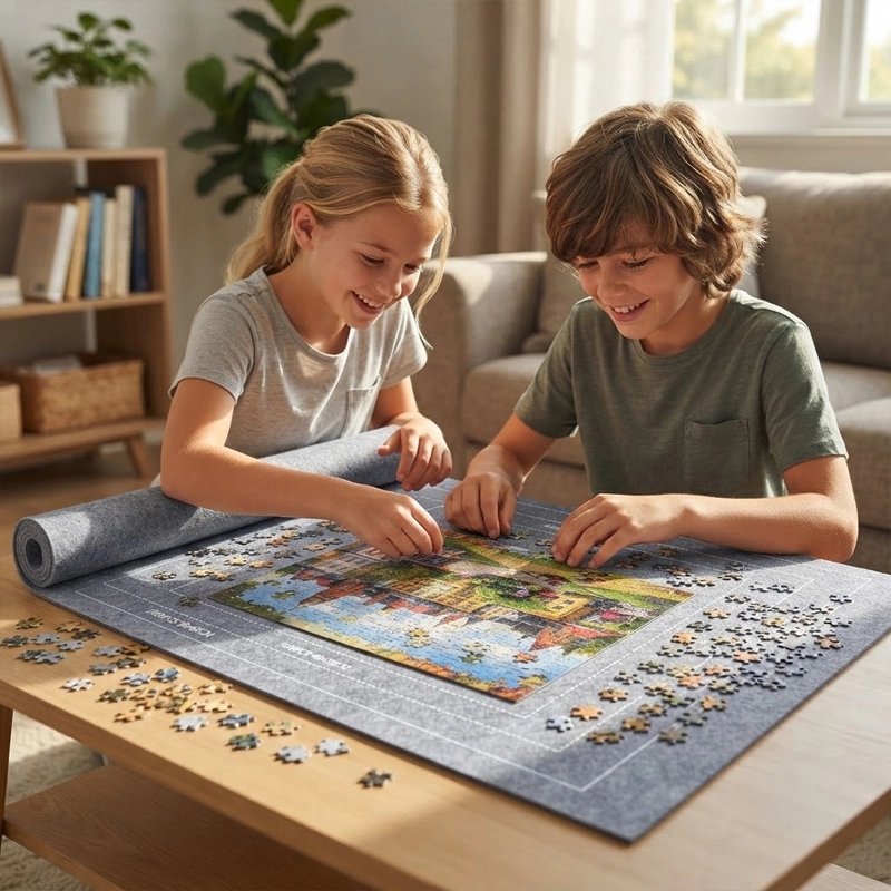 « tapis feutrine puzzle 500 à 1500 pièces