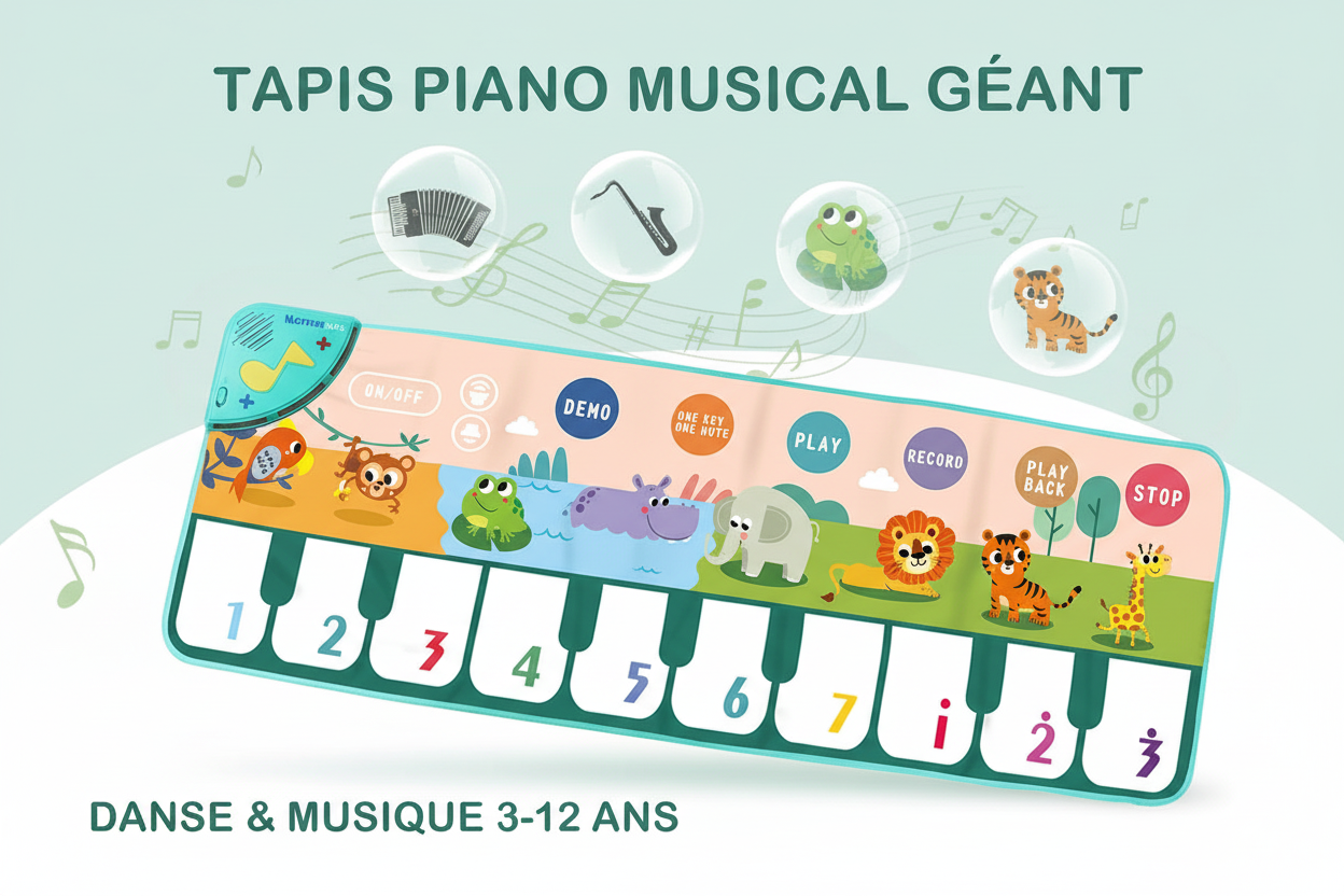 Tapis Piano Musical Géant - Danse & Musique