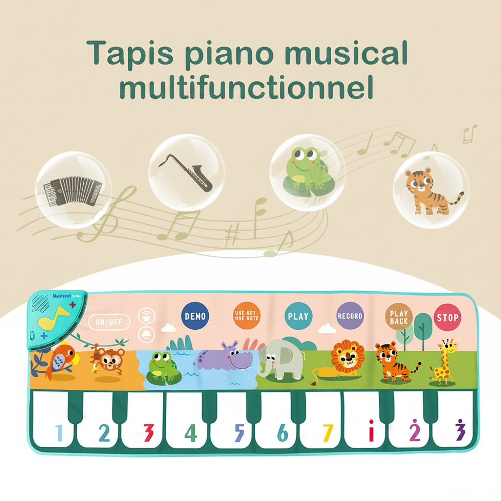 Tapis piano musical multifonctionnel