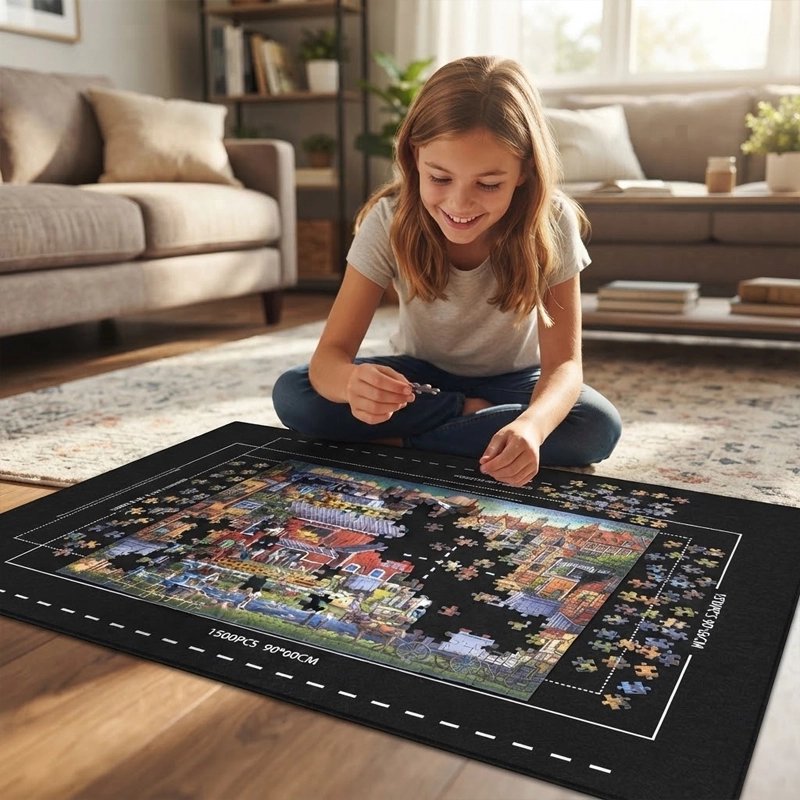tapis puzzle enroulable 1500 pièces 