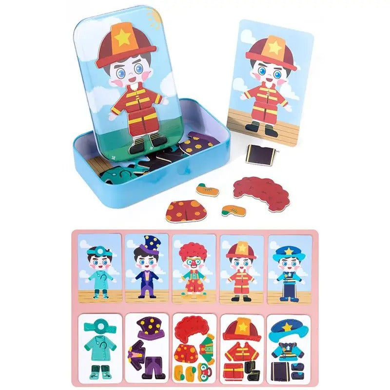 Puzzle magnétique | Boîte Métal Habillages & Expressions - Créativité et Logique 3–12 ans