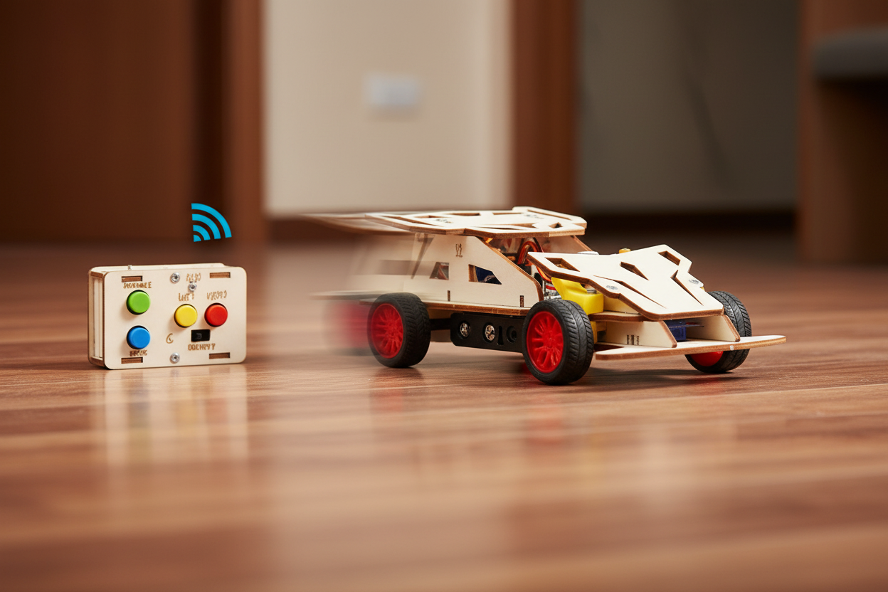 Voiture RC Bois – Action dynamique