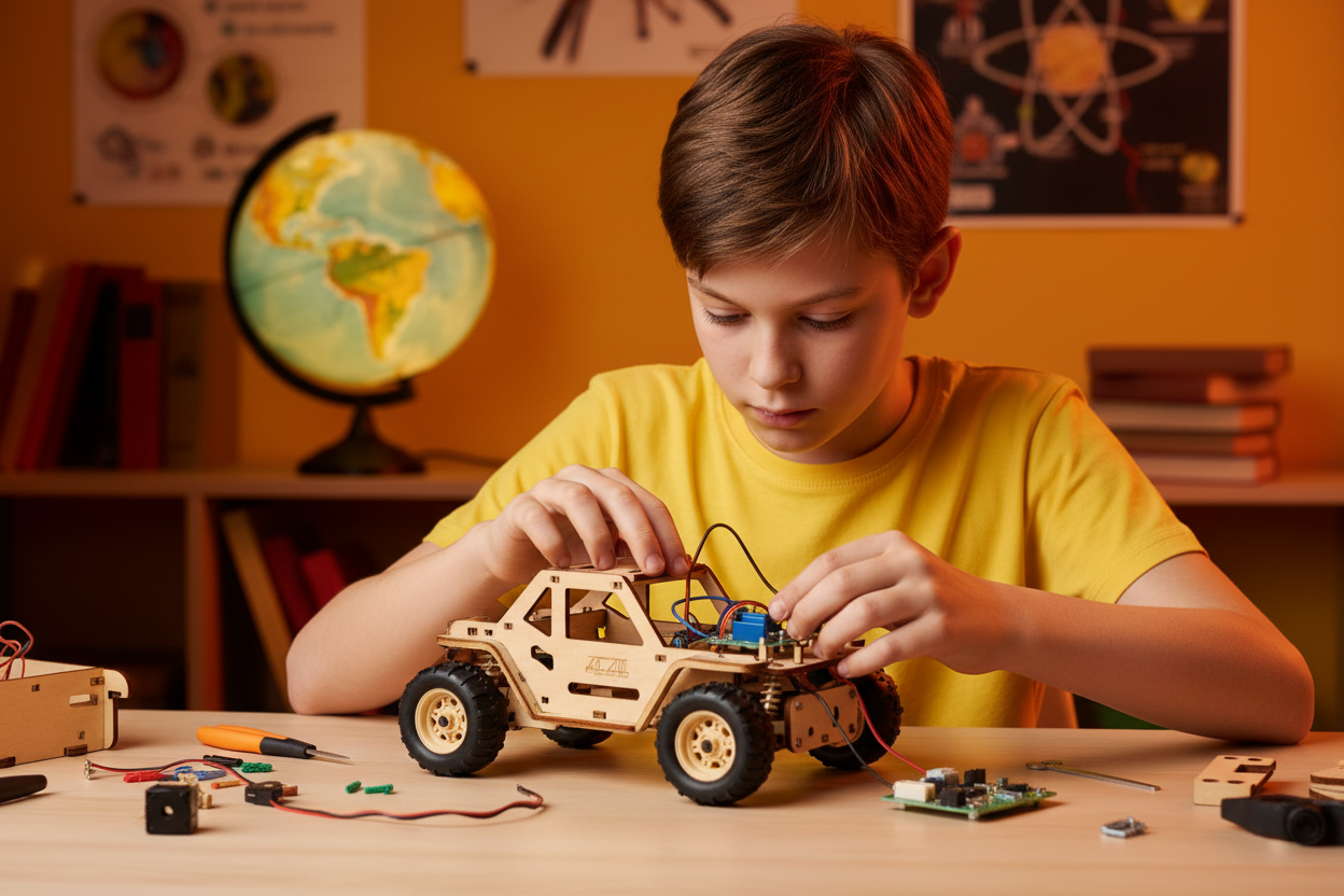Voiture RC Bois – STEM apprentissage